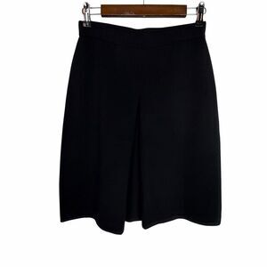 St. John Collection Womens Size 6 Black Knit Skirt Inverted Pleat FLAW